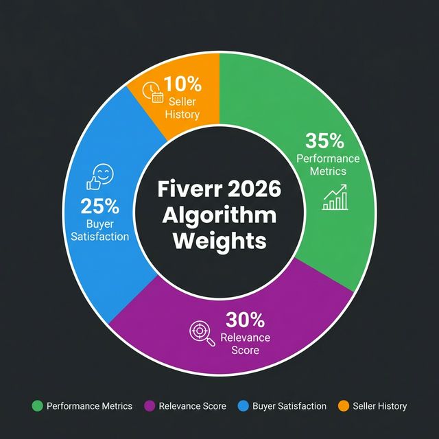 Chart showing 2026 Fiverr Ranking Algorithm Weights